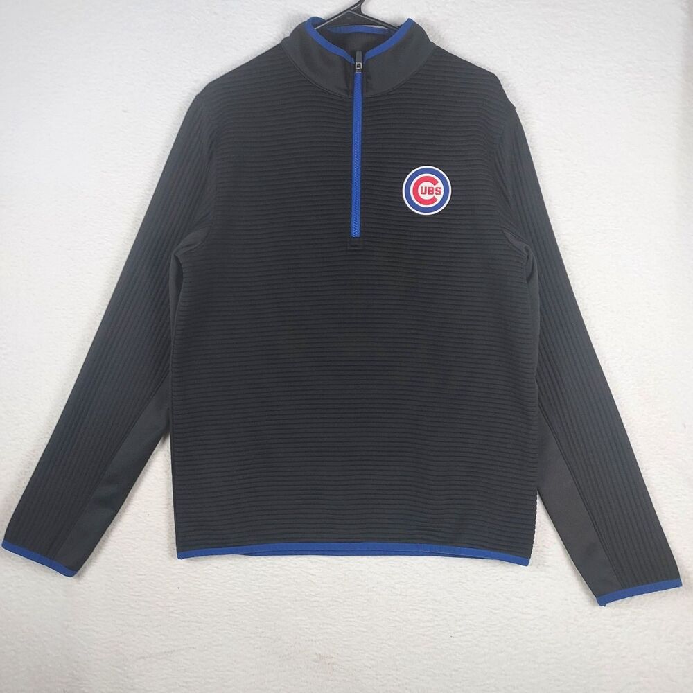 Chicago Cubs MLB Genuine Merchandise TX3 Pullover Medium 1/4 Zip Black